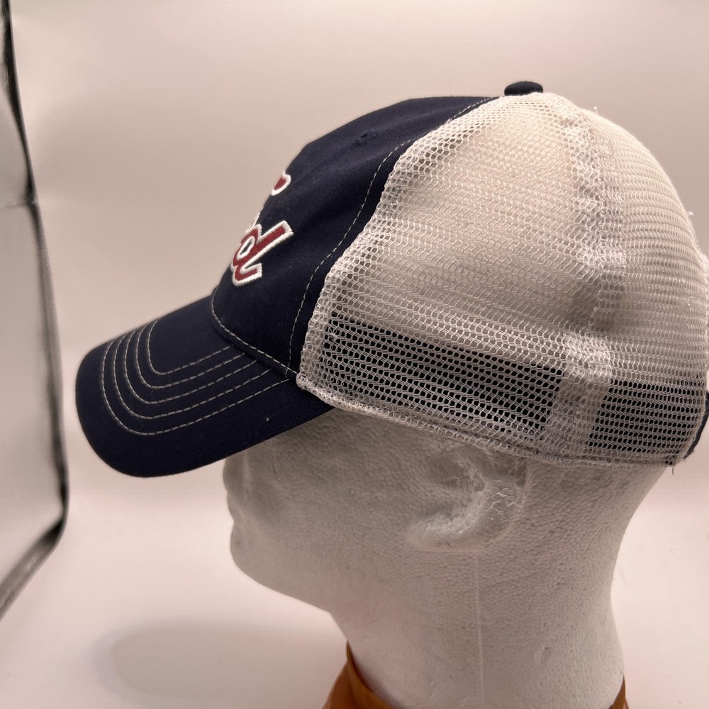 Ford Motor Company Navy Blue White Mesh Trucker Hat Infinity Her Adjustable Cap - Picture 3 of 9